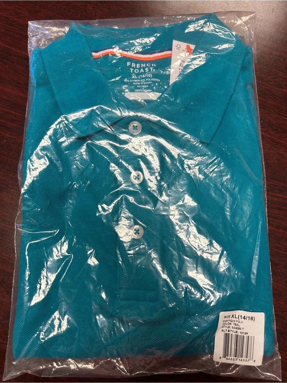 French Toast Boys' Short-Sleeve Polo - Teal Blue